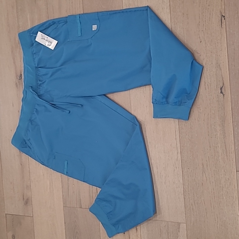 NWT Butter-soft Scrub Pants Women's sz 2XL Blue 5 Pocket Cargo Scrub Pants